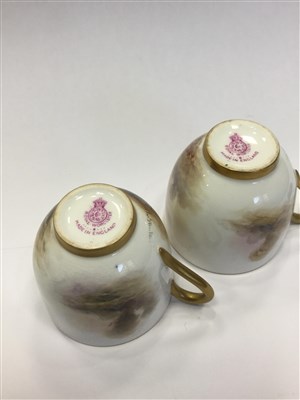 Lot 1154 - A ROYAL WORCESTER COFFEE SERVICE BY JAMES STINTON
