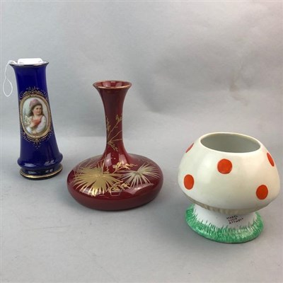 Lot 168 - A MABEL LUCIE ATTWELL SUGAR BOWL AND TWO OTHER VASES
