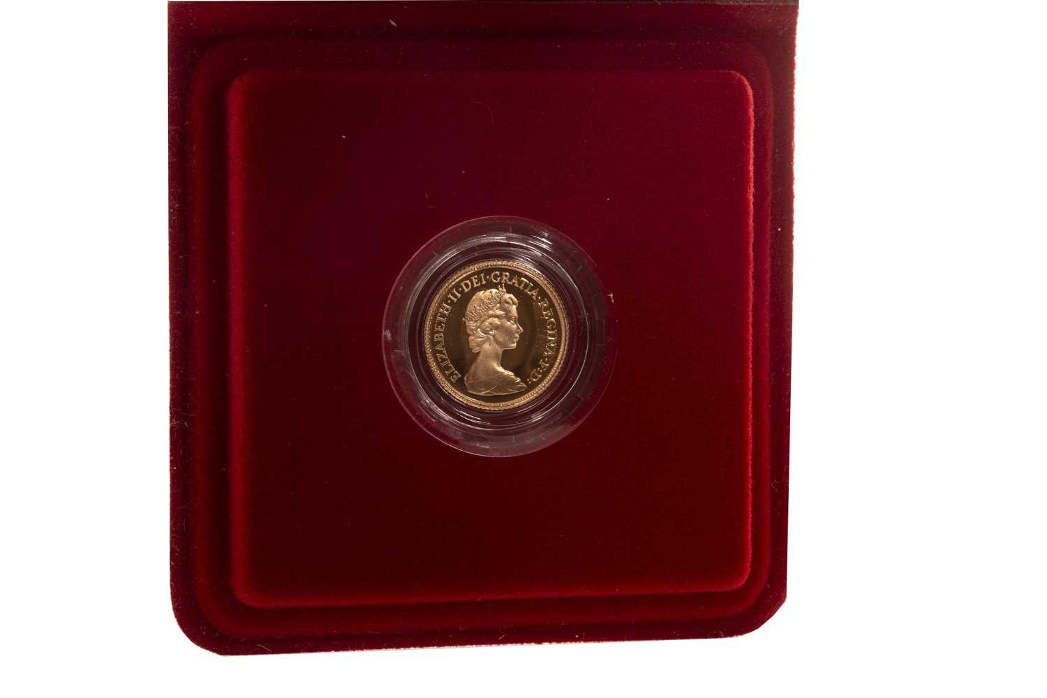 Lot 513 - A GOLD PROOF HALF SOVEREIGN, 1980