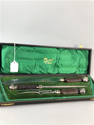 Lot 174 - A SET OF DESSERT KNIVES AND FORKS AND OTHER CUTLERY