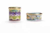 Lot 936 - TWO MOORCROFT ENAMELLED MINIATURE TRINKET...