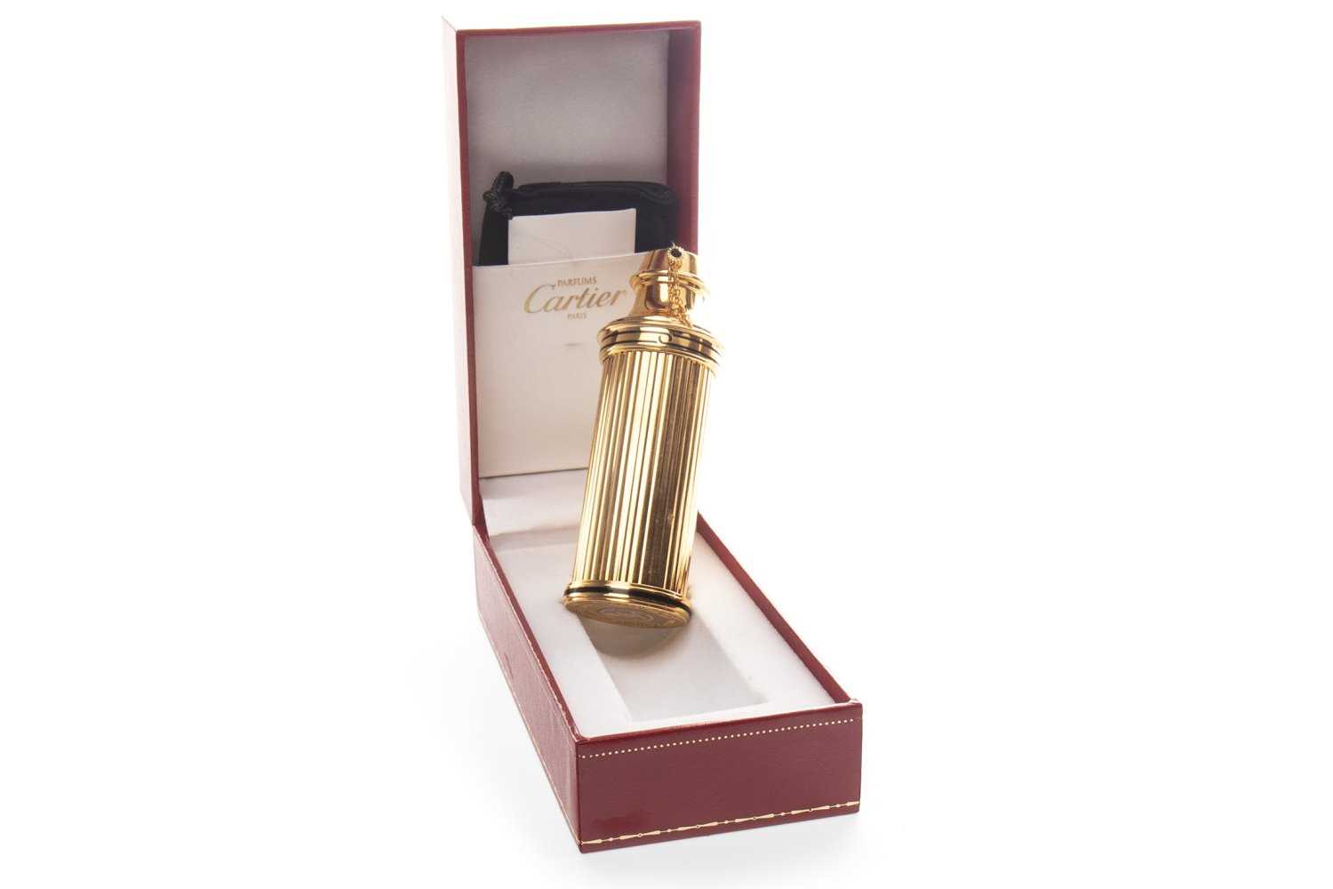 Lot 692 - A CARTIER REFILLABLE PERFUME BOTTLE