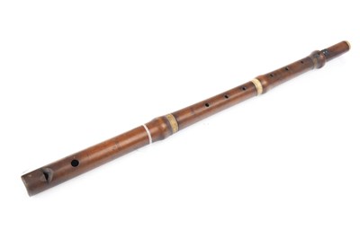 Lot 1409 - AN 19TH CENTURY BOXWOOD FLUTE BY C. GEROCK OF LONDON