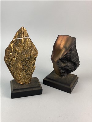 Lot 189 - A LOT OF TWO BRONZE SCULPTURES ON WOOD BASES