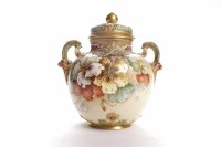 Lot 943 - ROYAL WORCESTER BLUSH IVORY POT POURRI AND...