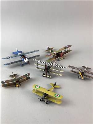 Lot 191 - A GROUP OF DIECAST WWI BIPLANES AND OTHERS