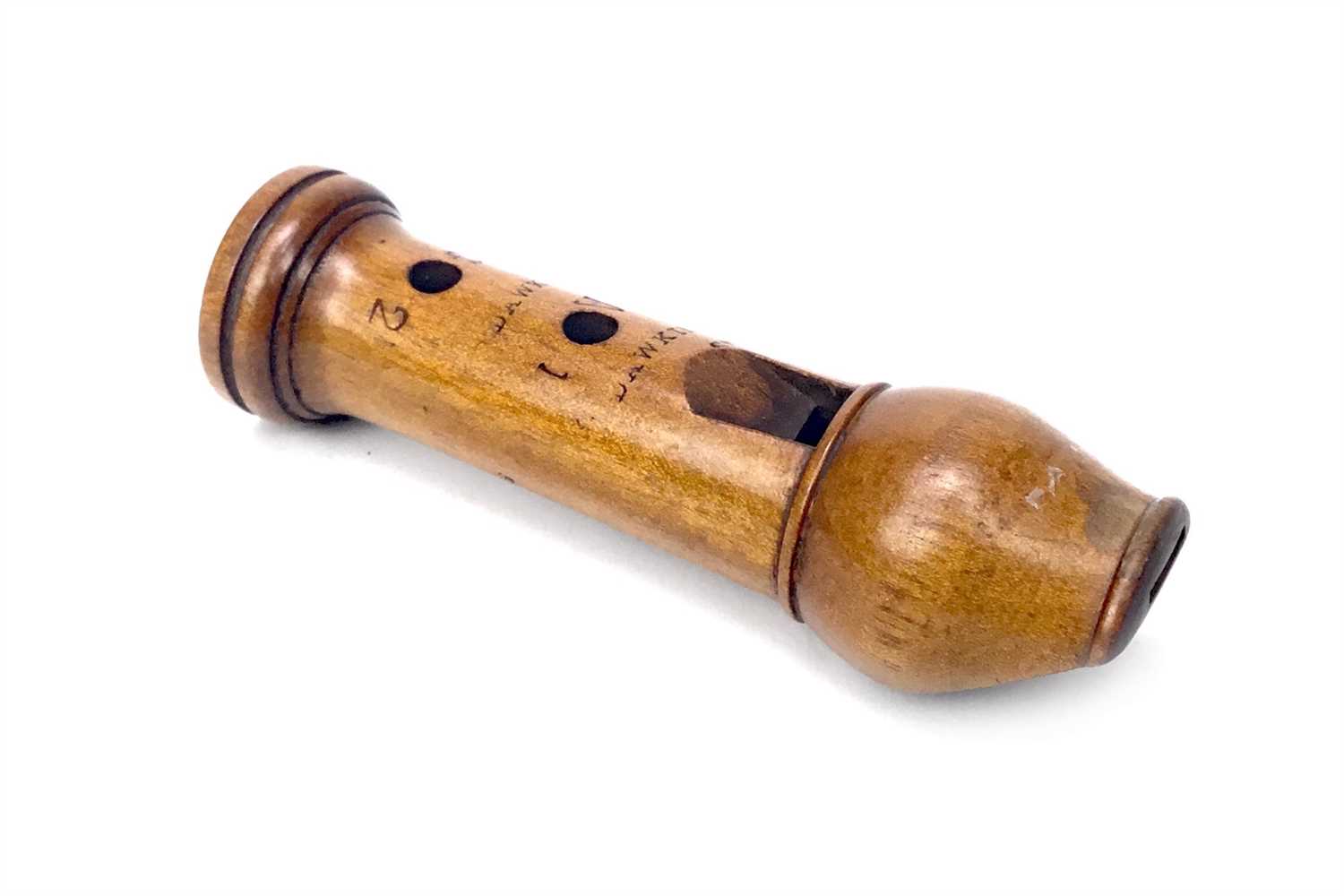 Lot 1415 - AN EARLY 20TH CENTURY WHISTLE BY THOMAS DAWKINS OF LONDON