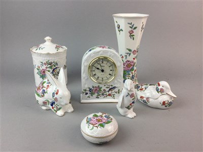 Lot 336 - AN AYNSLEY CERAMIC VASE AND OTHER CERAMICS