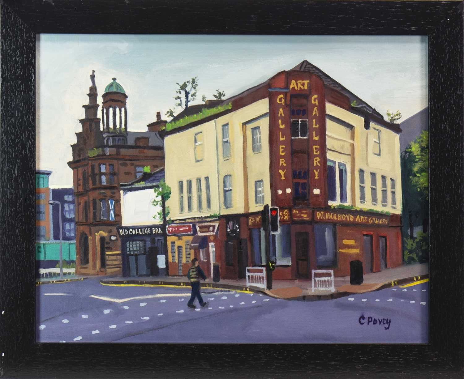 Lot 572 - OLD COLLEGE BAR, GLASGOW, AN OIL BY COLIN POVEY