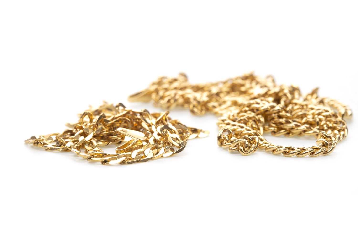 Lot 169 - TWO GOLD NECKLACES
