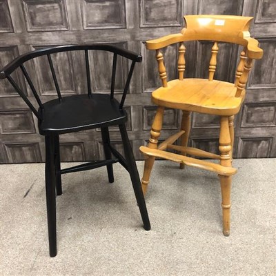 Lot 396 - A LOT OF TWO CHILD'S HIGH CHAIRS