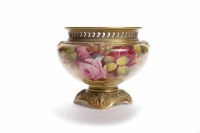 Lot 964 - ROYAL WORCESTER PEDESTAL BOWL of squat...