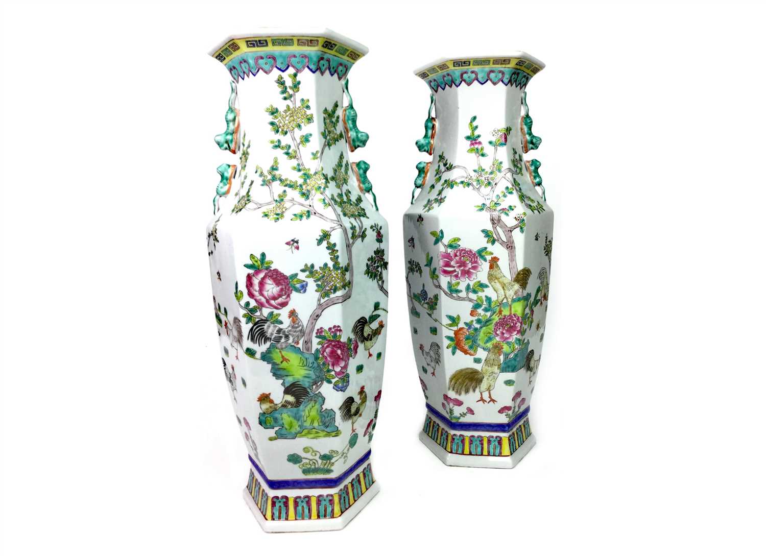 Lot 1048 - A PAIR OF 20TH CENTURY CHINESE VASES