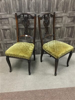 Lot 420 - A SET OF FOUR EDWARDIAN CHAIRS