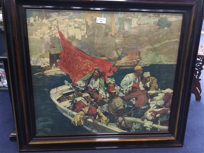 Lot 442 - BUCCANEERS, A CELLOTYPE AFTER FRANK BRANGWYN