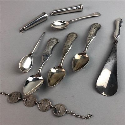 Lot 14 - A COLLECTION OF SILVER CUTLERY AND OTHER ITEMS