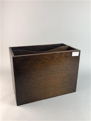 Lot 66 - TWO STAINED WOOD TABLES AND A DESK ORGANISER