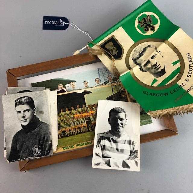 Lot 13 - CELTIC F.C. INTEREST - JIMMY JOHNSTONE PENNANT AND OTHER PHOTOGRAPHS