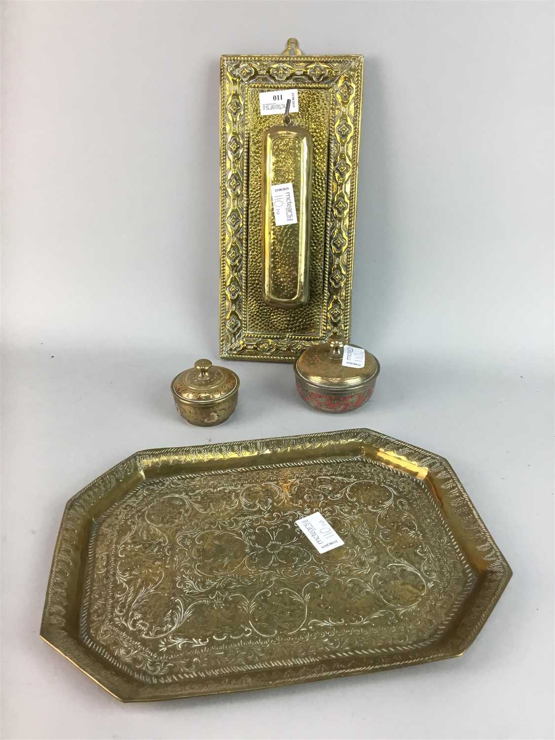 Lot 110 - A LOT OF BRASS WARE