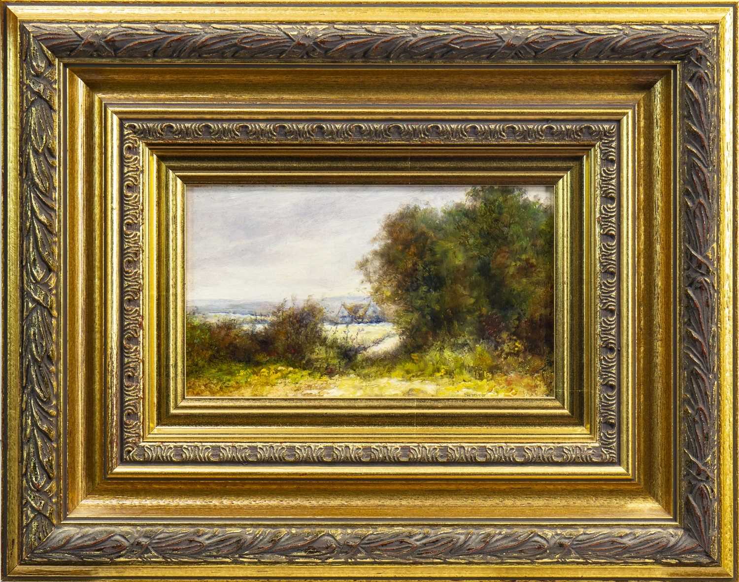 Lot 472 - RURAL SCENE WITH COTTAGE, AN OIL BY NORMAN M MACDOUGALL