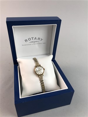 Lot 113 - A BOXED ROTARY LADY'S WRISTWATCH AND TWO OTHER WATCHES