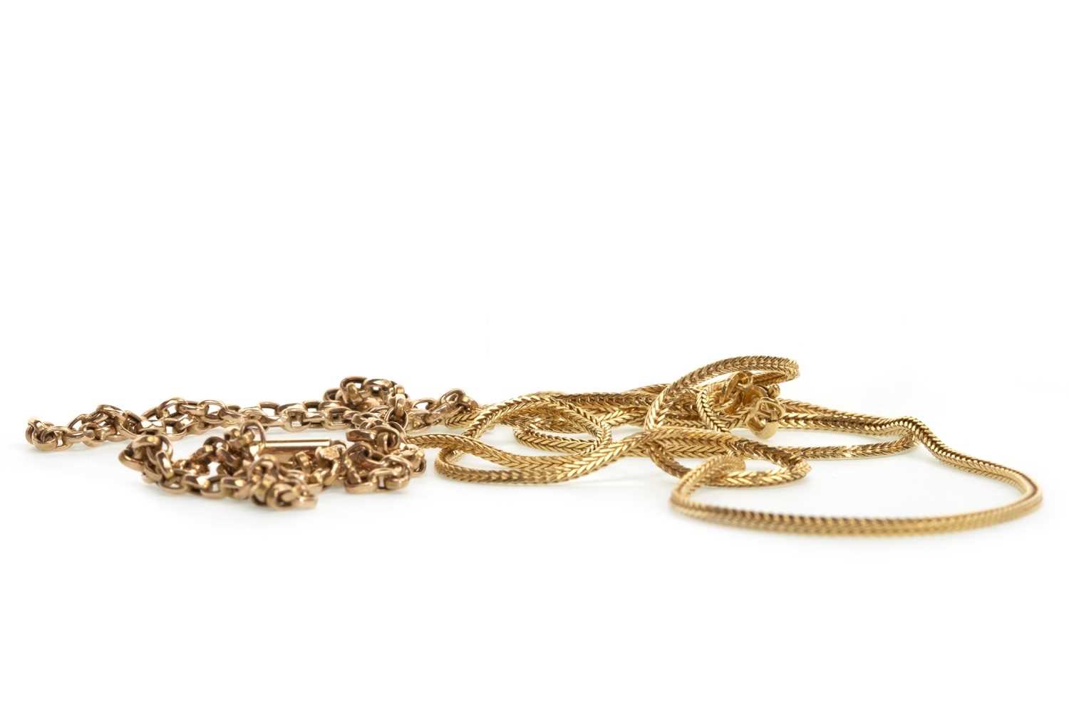 Lot 8 - TWO GOLD CHAINS