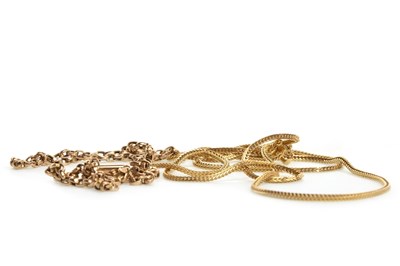 Lot 8 - TWO GOLD CHAINS
