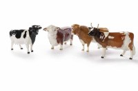 Lot 983 - GROUP OF FOUR BESWICK FIGURES OF COWS...