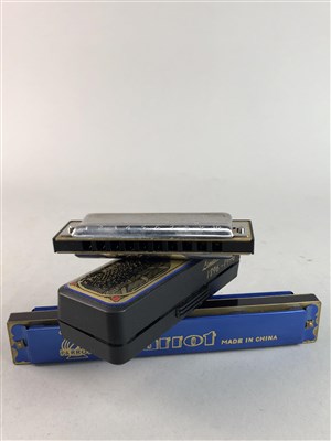 Lot 76 - TWO HOHNER HARMONICAS AND A PARROT HARMONICA