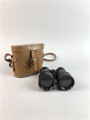 Lot 80 - A MILITARY ISSUE TELESCOPE BY E. VION PARIS AND A PAIR OF FIELD GLASSES