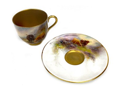 Lot 1288 - AN IMPRESSIVE ROYAL WORCESTER COFFEE SERVICE BY HARRY STINTON