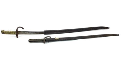 Lot 894 - A LOT OF TWO LATE 19TH CENTURY SWORD BAYONETS