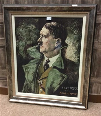 Lot 215 - A HEAD AND SHOULDERS PORTRAIT OF ADOLF HITLER, AFTER WILLY EXNER