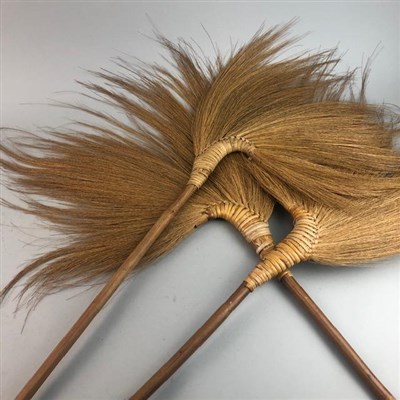Lot 306 - THREE AFRICAN BAMBOO FLY WHISKS