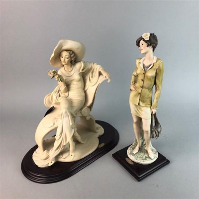 Lot 312 - AN ITALIAN FIGURE OF A GOLFER AND TWO OTHER FIGURES