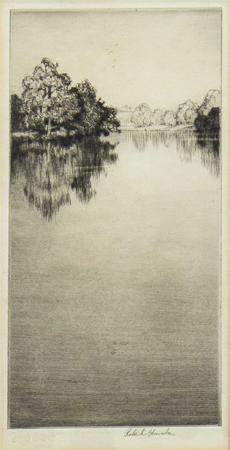 Lot 403 - THE BANKS O' AYR, AN ETCHING BY ROBERT HOUSTON