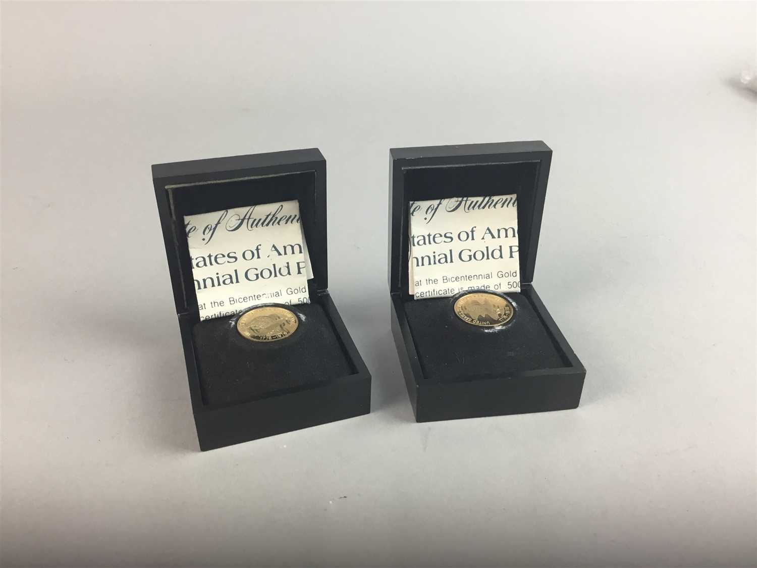 Lot 150 - TWO USA BICENTENNIAL GOLD PIECES AND OTHER COINS