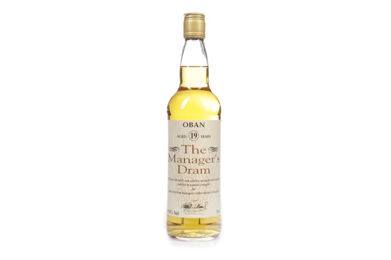 Lot 206 - OBAN MANAGERS DRAM AGED 19 YEARS