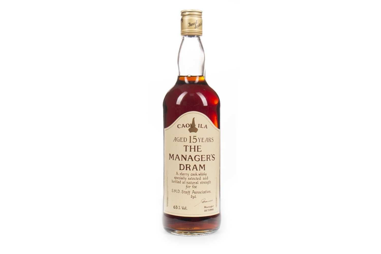 Lot 217 - CAOL ILA MANAGERS DRAM AGED 15 YEARS