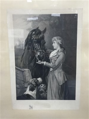 Lot 198 - A PAIR OF VICTORIAN ENGRAVINGS RELATING TO EQUESTRIAN INTEREST