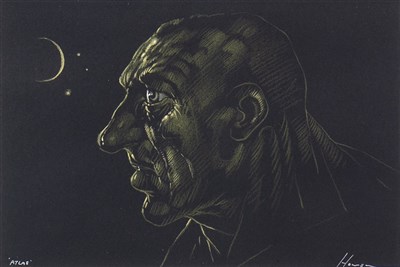 Lot 510 - ATLAS, A PASTEL BY PETER HOWSON