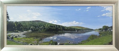 Lot 713 - LOCH TAY AT KENMORE, AN OIL BY MICHAEL MULLEN