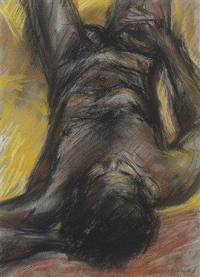 Lot 685 - NUDE STUDY III, A PASTEL BY BERNIE O'DONNELL