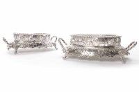 Lot 313 - MATCHED PAIR OF GEROGE III SILVER TABLE BUTTER...