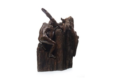 Lot 579 - WHERE NOW? A CERAMIC AND WOOD SCULPTURE BY ANNE MORRISON