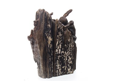 Lot 579 - WHERE NOW? A CERAMIC AND WOOD SCULPTURE BY ANNE MORRISON