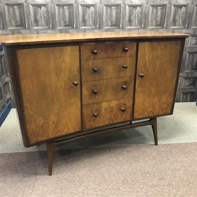 Lot 331 - A STAINED WOOD SIDEBOARD