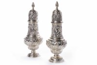 Lot 316 - PAIR OF LATE VICTORIAN/EDWARDIAN LARGE SILVER...