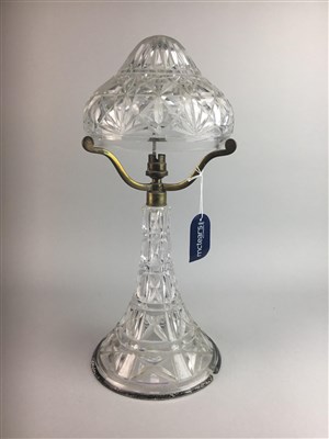 Lot 365 - A CUT GLASS TABLE LAMP