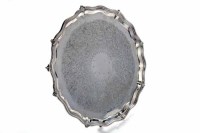 Lot 321 - LATE VICTORIAN LARGE SILVER SALVER maker James...